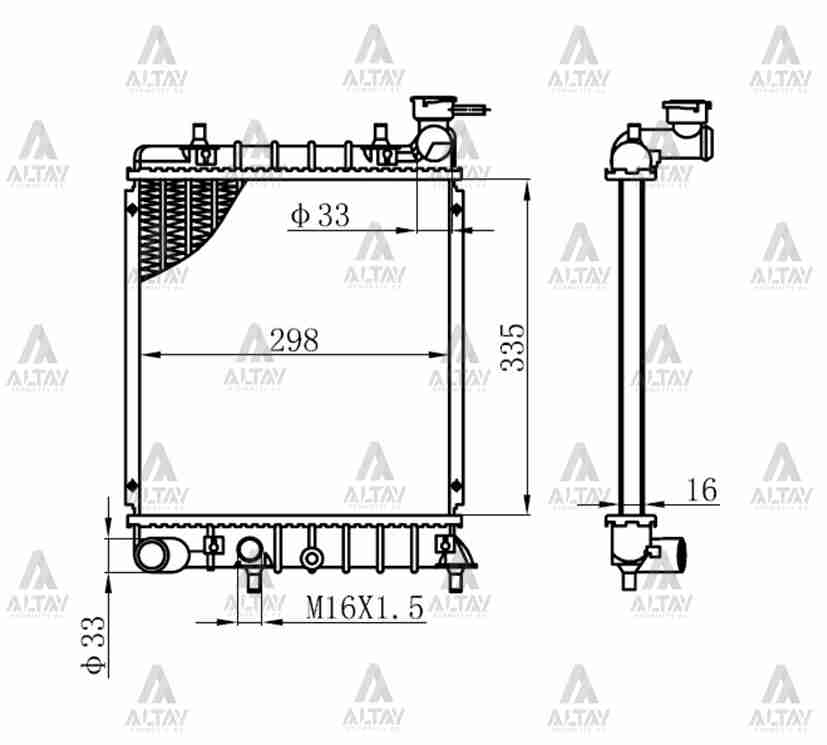 Hyundai Accent Su Radyatörü 2000-2002 Radyatör Su . - . M-t Brazıng OEM 25310-25050